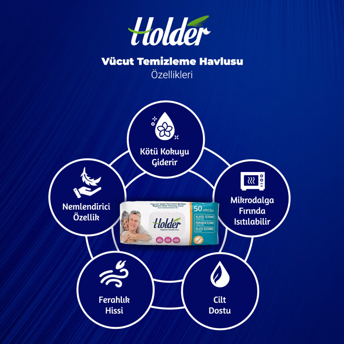 Holder Vücut Temizleme Havlusu 150 Adet - Görsel 2