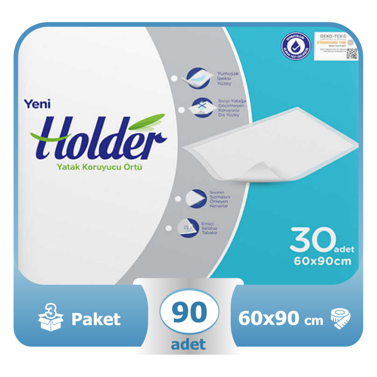 Holder Yatak Koruyucu Örtü 60x90 Cm 90 Adet - Görsel 1