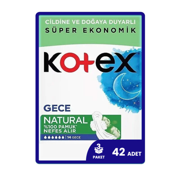 Kotex Natural Ultra Quadro Gece Hijyenik Ped 42 Adet