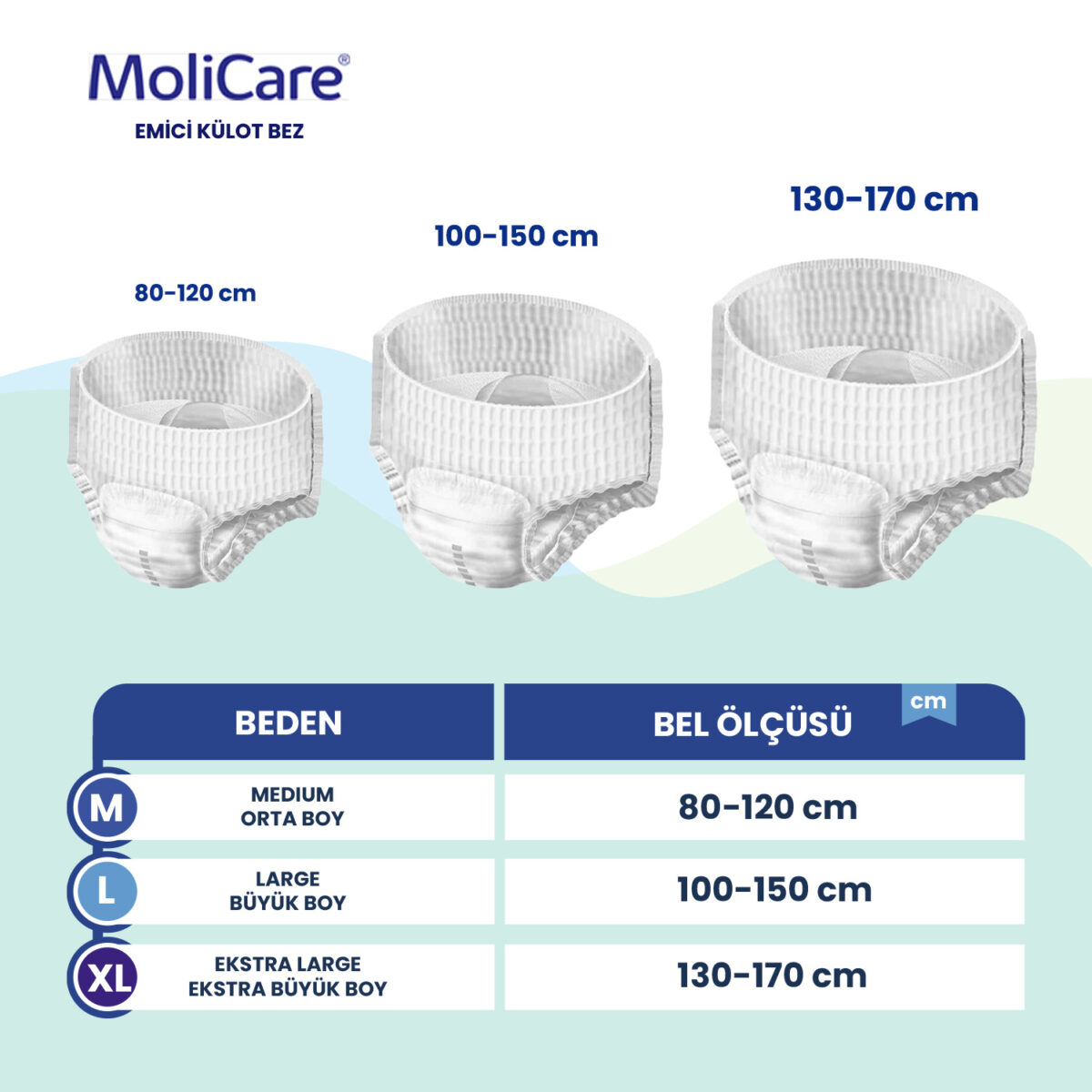 molicare emici külot bez Molicare Emici Külot 6 Damla L-Large Beden 80 Adet - Görsel 2