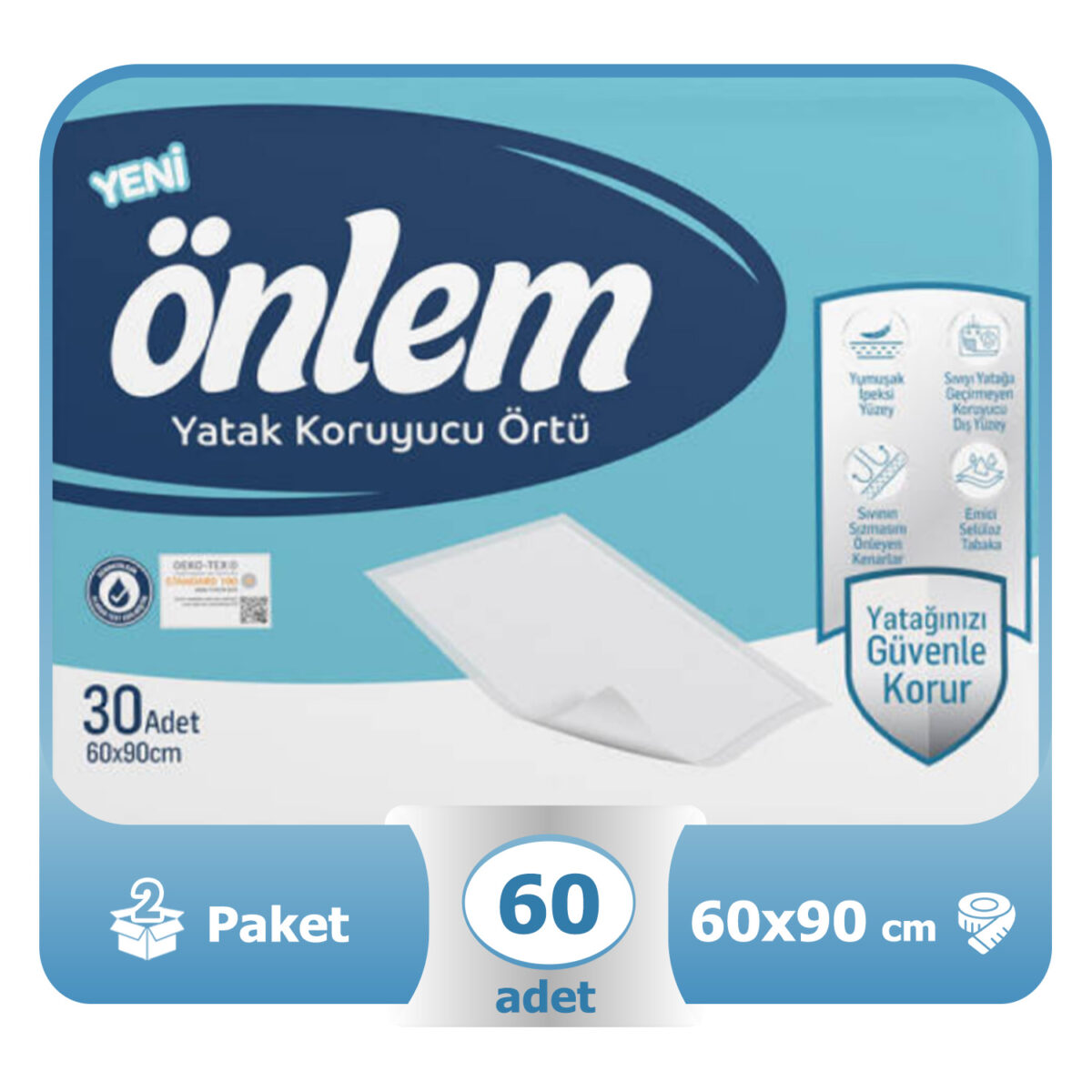 Önlem Yatak Koruyucu Örtü 60x90 Cm 60 Adet - Görsel 1