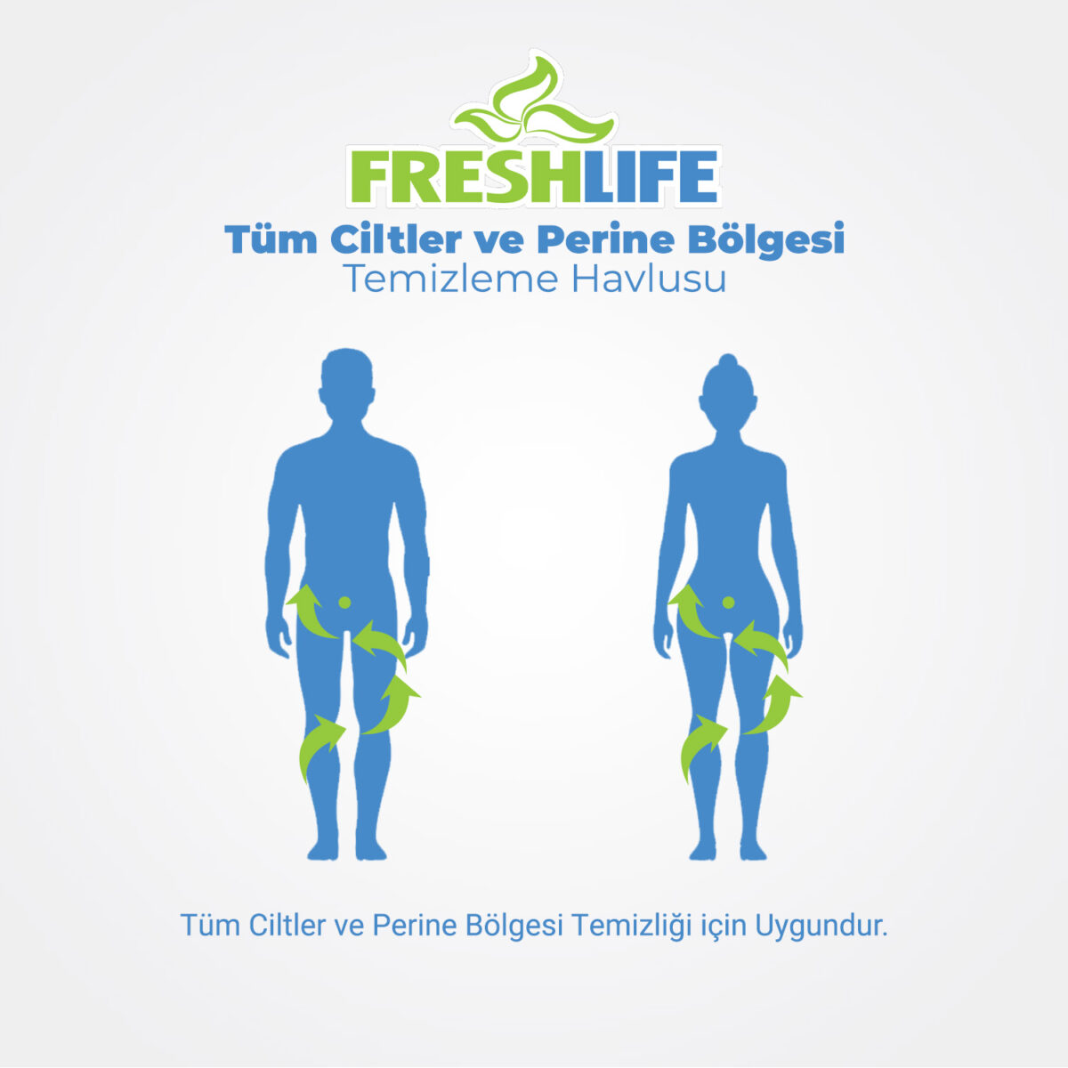 ürün kullanım yeri Freshlife Vücut Temizleme Havlusu 150 Adet - Görsel 3
