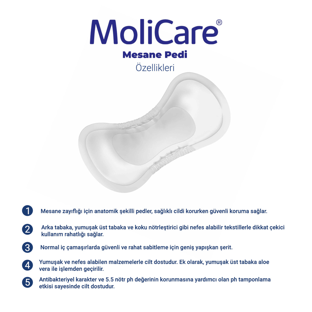 ürün-özellikleri-2 Molicare Premium Lady Pad 3 Damla Mesane Pedi 168 Adet - Görsel 2