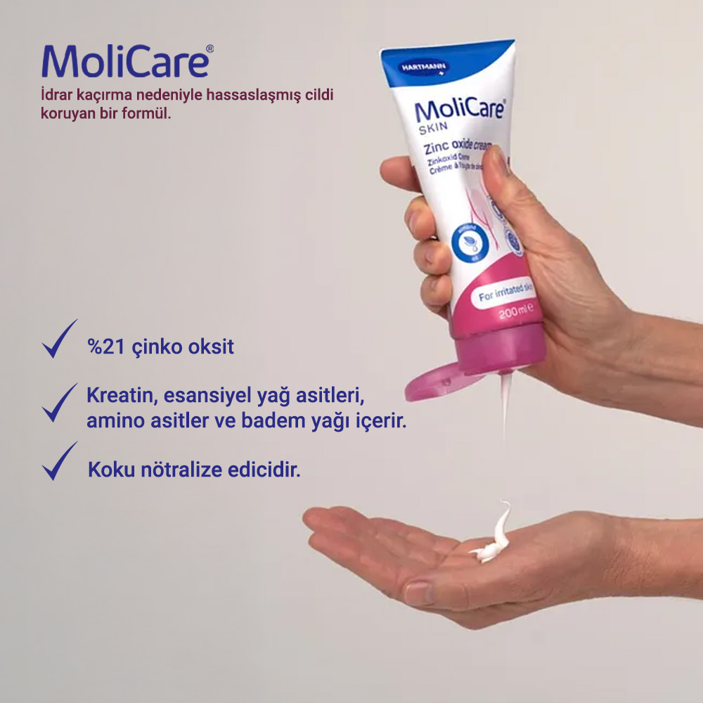 ürün-özellikleri-2 Molicare Skin Koruyucu Çinkolu Krem 200 ml - 4 Adet - Görsel 2