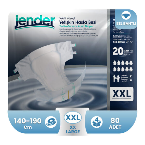 Jender Bel Bantlı Hasta Bezi XX-Large Beden 80 Adet