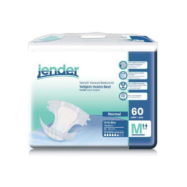Jender Bel Bantlı Hasta Bezi M-Medium Beden 60 Adet