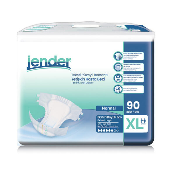 Jender Bel Bantlı Hasta Bezi XL-Extra Large Beden 90 Adet