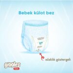 Giggles Pants Külotlu Bebek Bezi 3 Numara Midi Aylık Paket - 102 Adet - Görsel 3