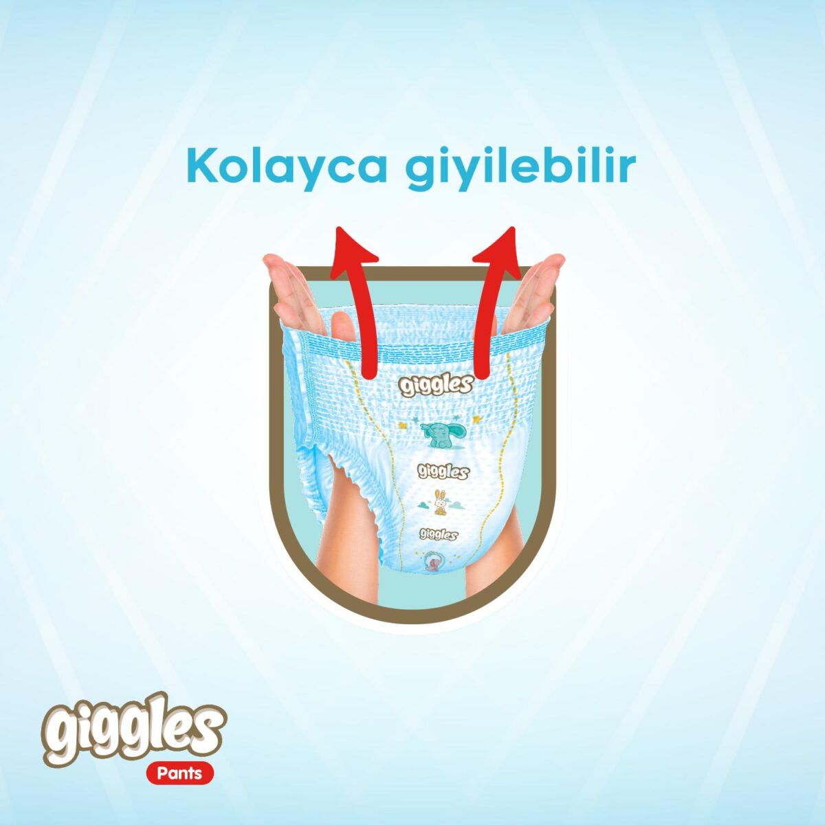 Giggles Pants Külotlu Bebek Bezi 3 Numara Midi Aylık Paket - 102 Adet - Görsel 4