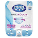 Mavi Beyaz Emici Külot L-Large Beden 120 Adet