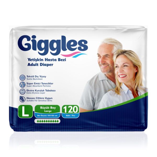 Giggles Belbantlı Hasta Bezi L-Large Beden 120 Adet