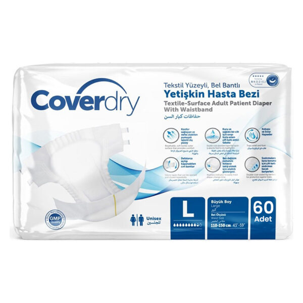Coverdry Bel Bantlı Hasta Bezi L-Large Beden 60 Adet