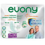Evony Premium Belbantlı Hasta Bezi XL-Extra Large Beden 30 Adet