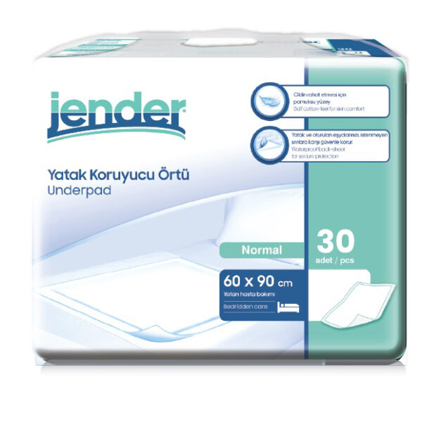 Jender Yatak Koruyucu Örtü 60×90 Cm 30 Adet